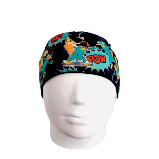 Gorro Quirúrgico Mujer y Portacarnet Perry el Ornitorrinco - gorro antifluido para mujer Doctools - foto 2
