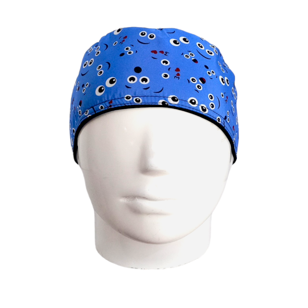 Gorro Quirúrgico Mujer y Portacarnet Ojos Azul - gorro antifluido para mujer Doctools - foto 3