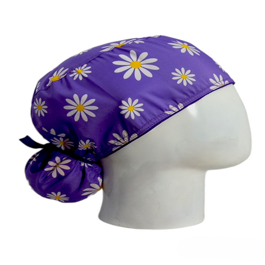 Gorro Quirúrgico Mujer y Portacarnet Margaritas - gorro antifluido para mujer Doctools - foto 2