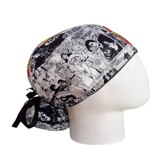Gorro Quirúrgico Mujer y Portacarnet Mujer Maravilla Historieta - gorro antifluido para mujer Doctools - foto 2