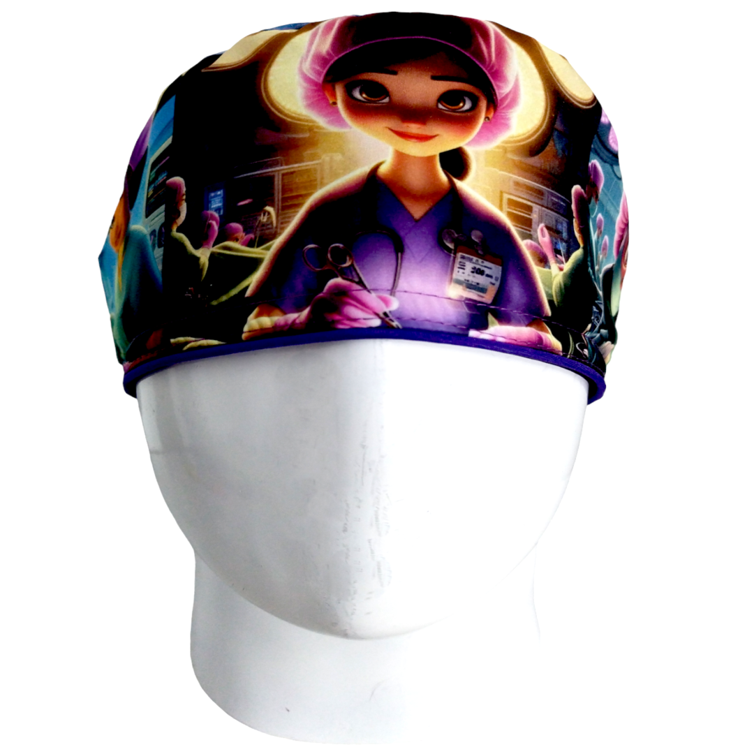 Gorro Quirúrgico Mujer y Portacarnet Cirujanas - gorro antifluido para mujer Doctools - foto 3