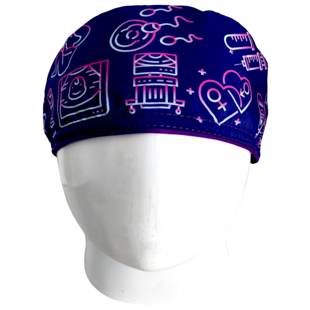 Gorro Quirúrgico Mujer y Portacarnet Ginecología Textura Degradada - gorro antifluido para mujer Doctools - foto 3