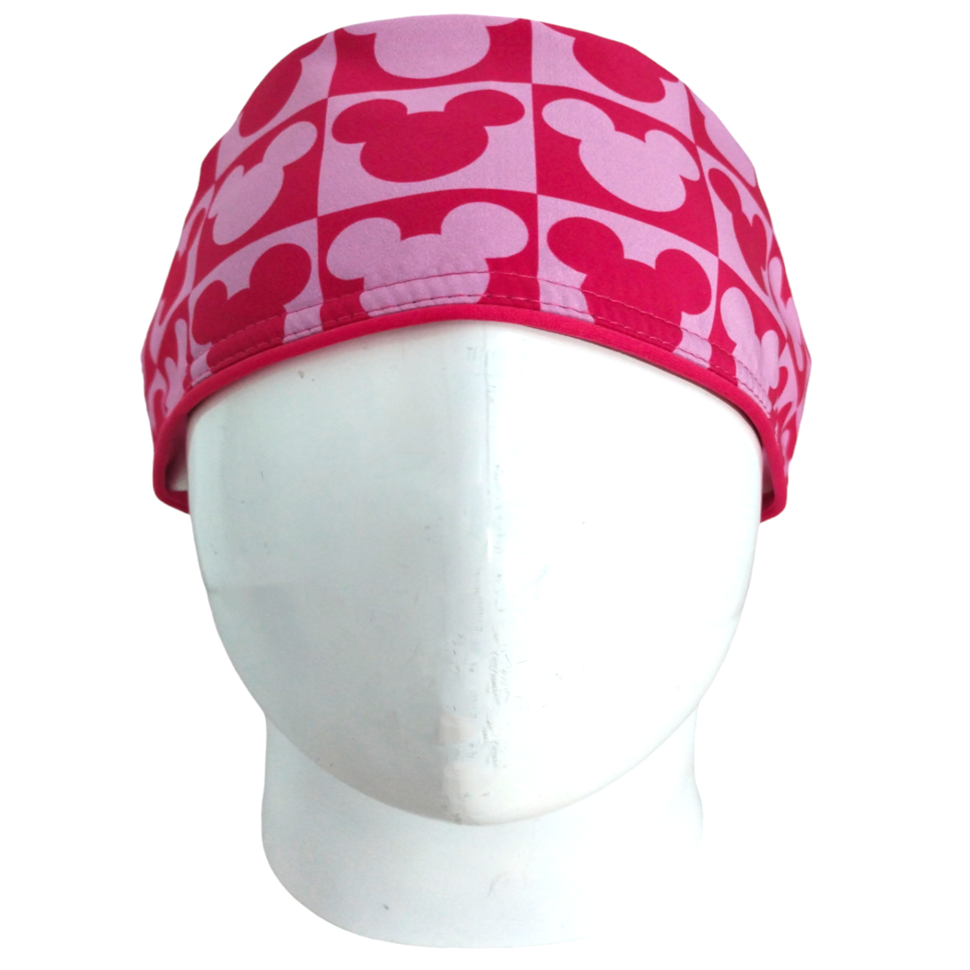 Gorro Quirúrgico Mujer y Portacarnet Minnie Caritas Fucsia - gorro antifluido para mujer Doctools - foto 3