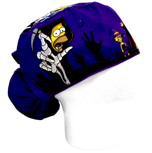 Gorro Quirúrgico Mujer y Portacarnet Simpson Halloween - gorro antifluido para mujer Doctools - foto 2