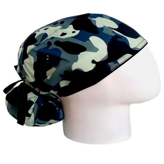 Gorro Quirúrgico Mujer y Portacarnet Militar Azul Oscuro - gorro antifluido para mujer Doctools - foto 2
