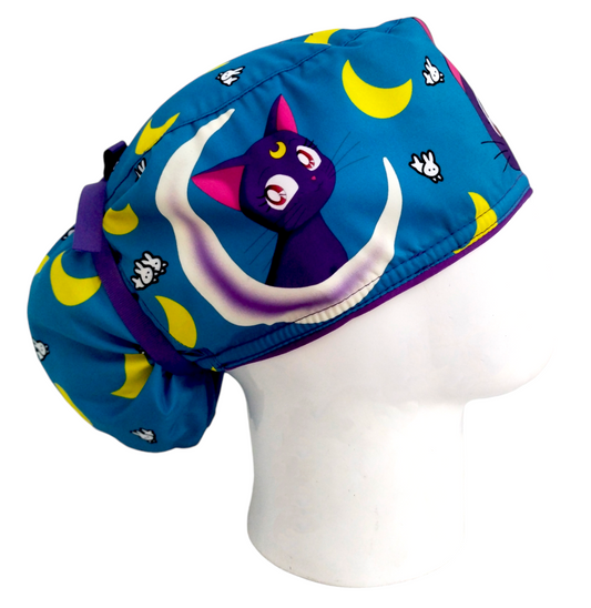 Gorro Quirúrgico Mujer y Portacarnet Luna Azul - gorro antifluido para mujer Doctools - foto 2