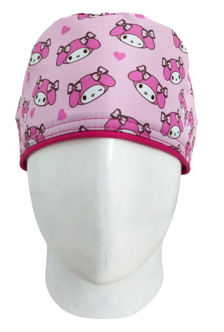 Gorro Quirúrgico Mujer y Portacarnet My Melody Rosa - gorro antifluido para mujer Doctools - foto 3
