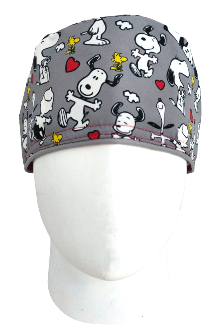 Gorro Quirúrgico Mujer y Portacarnet Snoopy Gris - gorro antifluido para mujer Doctools - foto 3