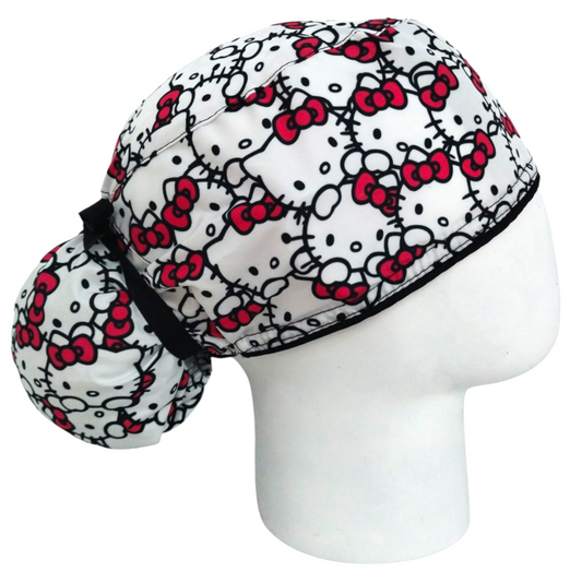 Gorro Quirúrgico Mujer y Portacarnet Hello Kitty Caritas - gorro antifluido para mujer Doctools - foto 2