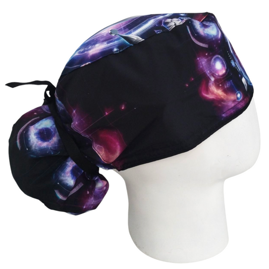 Gorro Quirúrgico Mujer y Portacarnet Odontología Violeta - gorro antifluido para mujer Doctools - foto 2