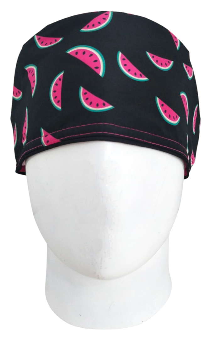Gorro Quirúrgico Mujer y Portacarnet Sandías - gorro antifluido para mujer Doctools - foto 3