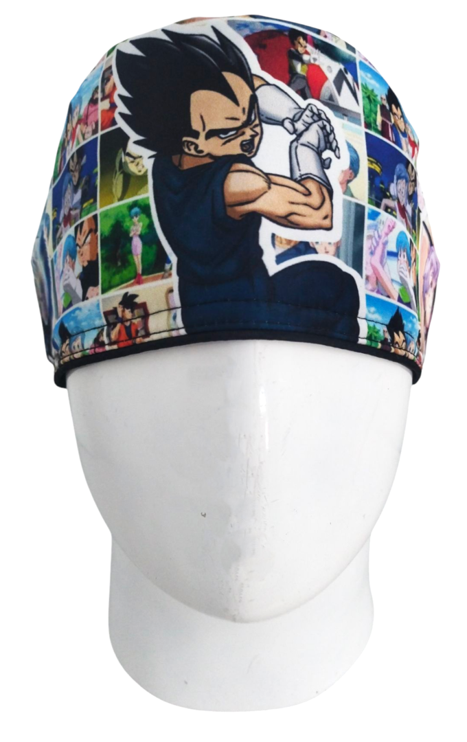 Gorro Quirúrgico Mujer y Portacarnet Vegeta y Bulma - gorro antifluido para mujer Doctools - foto 3