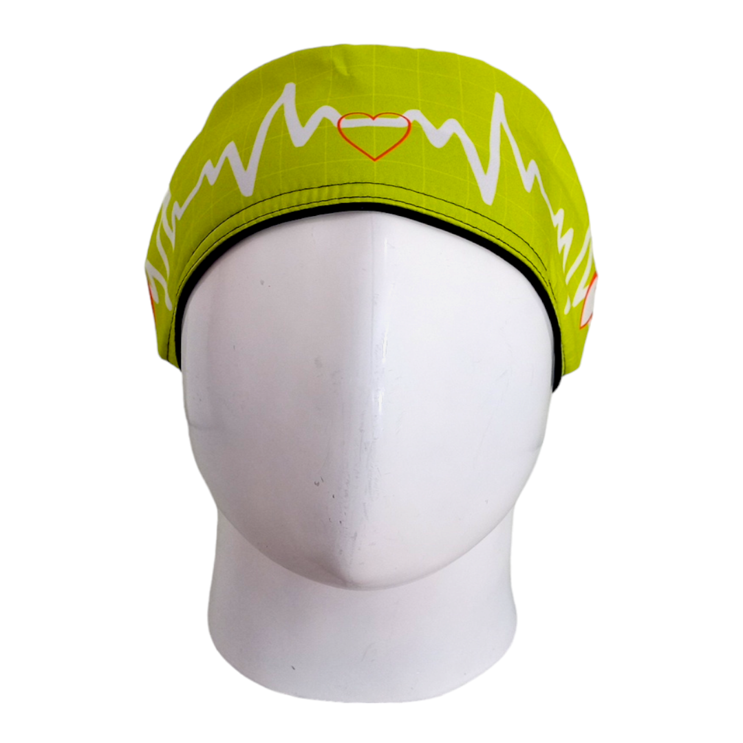 Gorro Quirúrgico Mujer y Portacarnet Latido Verde - gorro antifluido para mujer Doctools - foto 3