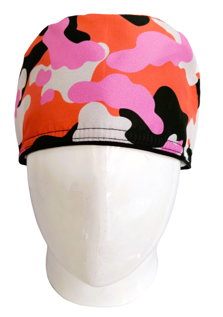 Gorro Quirúrgico Mujer y Portacarnet Militar Naranja - gorro antifluido para mujer Doctools - foto 3