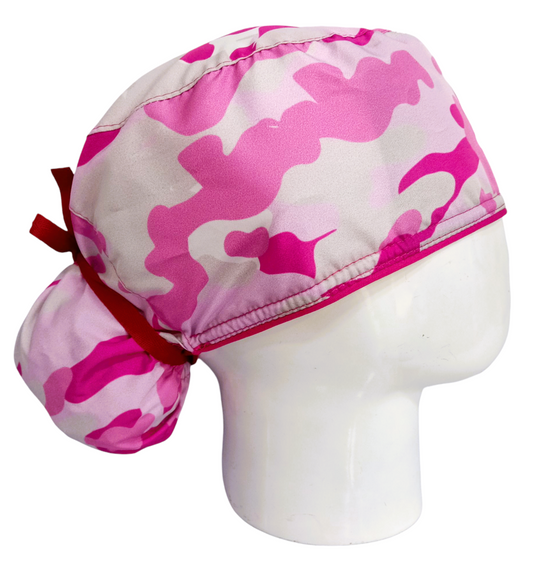 Gorro Quirúrgico Mujer y Portacarnet Militar Rosa - gorro antifluido para mujer Doctools - foto 2