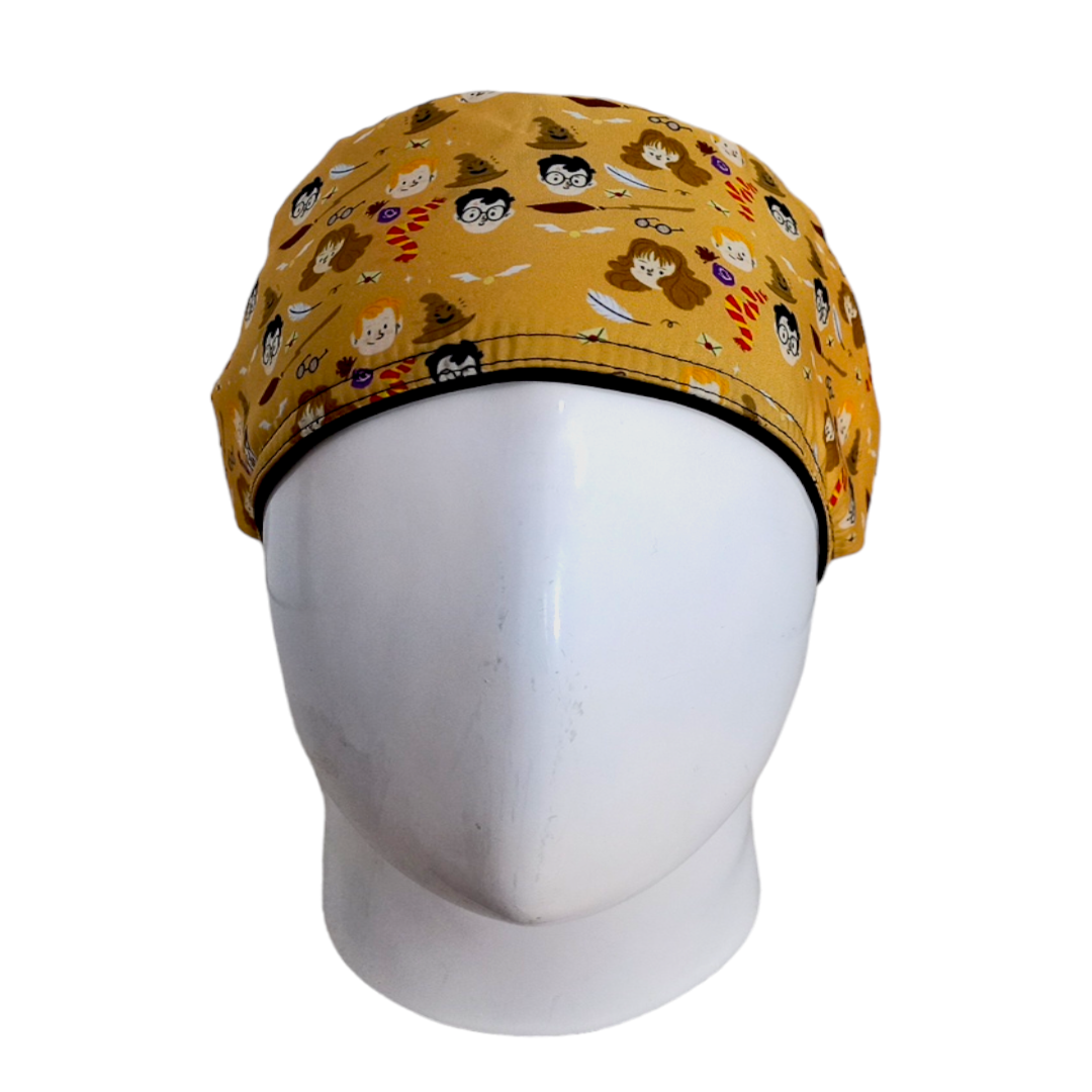 Gorro Quirúrgico Mujer y Portacarnet Harry Potter Beige - gorro antifluido para mujer Doctools - foto 3