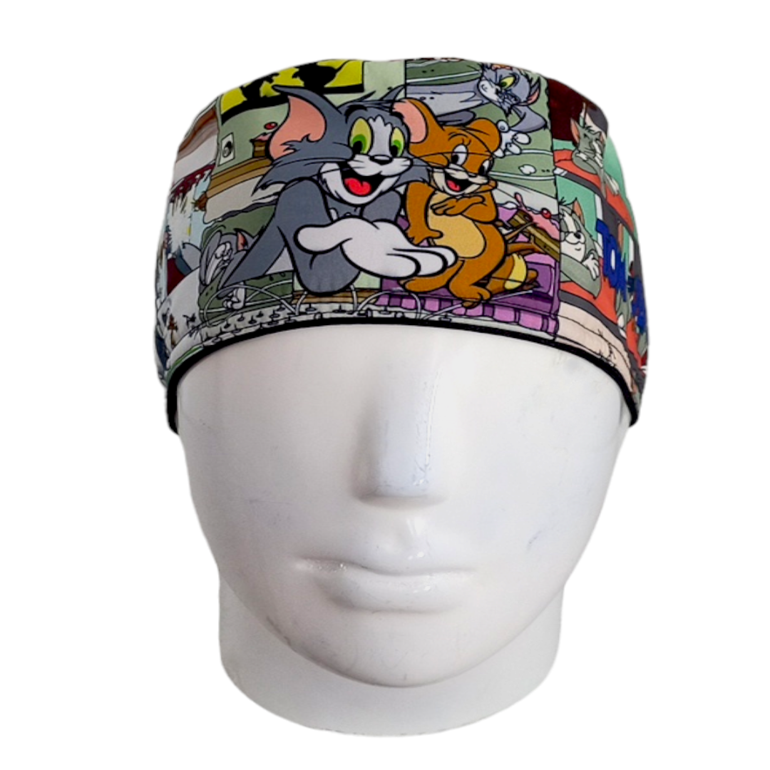 Gorro Quirúrgico Mujer y Portacarnet Tom y Jerry Historieta - gorro antifluido para mujer Doctools - foto 3