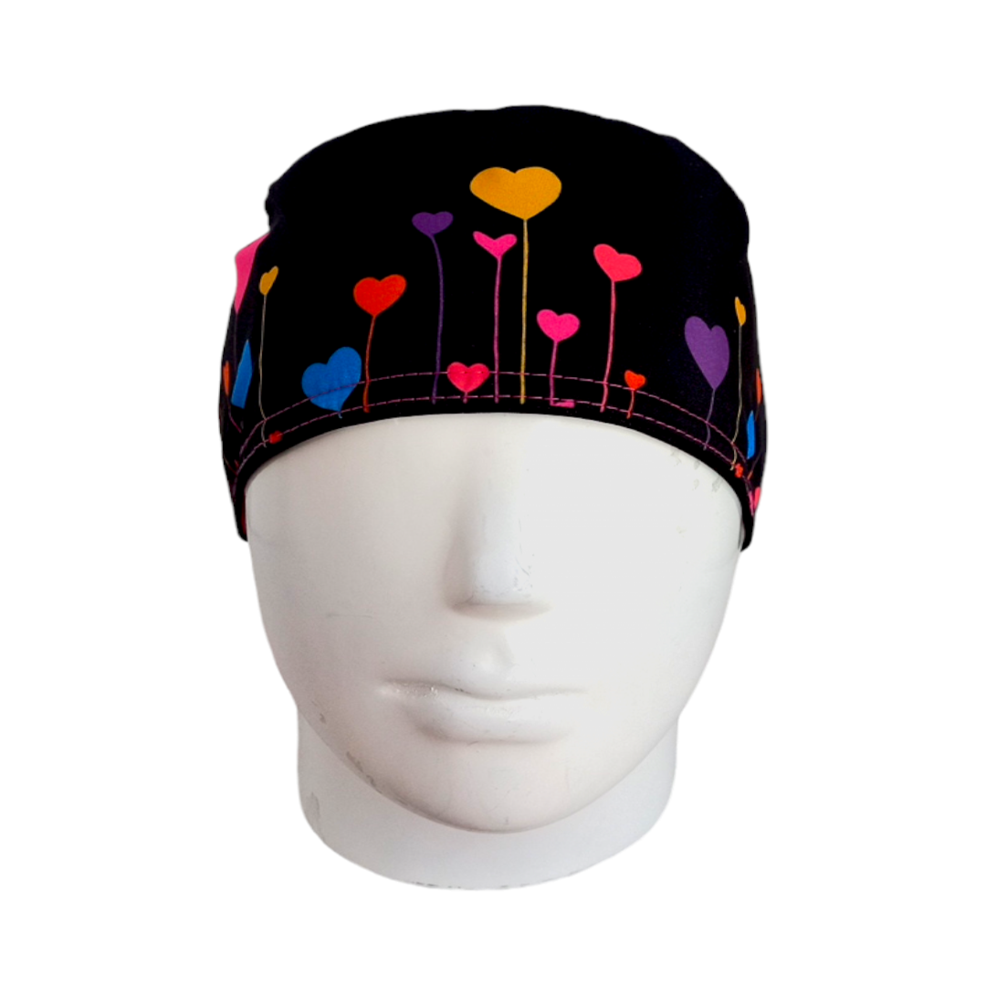 Gorro Quirúrgico Mujer y Portacarnet Globos y Corazones - gorro antifluido para mujer Doctools - foto 3