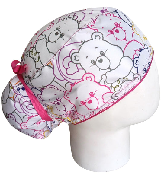 Gorro Quirúrgico Mujer y Portacarnet Ositos Siluetas - gorro antifluido para mujer Doctools - foto 2