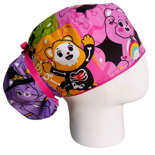 Gorro Quirúrgico Mujer y Portacarnet Ositos Cariñositos Halloween - gorro antifluido para mujer Doctools - foto 2