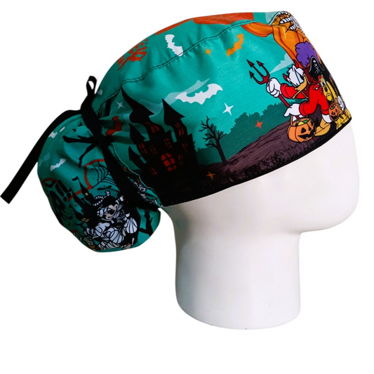 Gorro Quirúrgico Mujer y Portacarnet Personajes Animados Halloween - gorro antifluido para mujer Doctools - foto 2