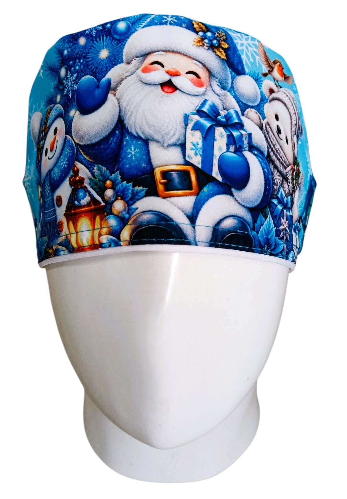 Gorro Quirúrgico Mujer y Portacarnet Navidad Azul - gorro antifluido para mujer Doctools - foto 3