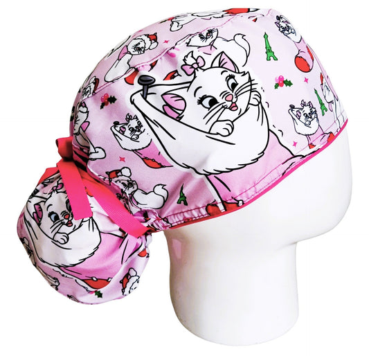 Gorro Quirúrgico Mujer y Portacarnet Marie Gata Navidad - gorro antifluido para mujer Doctools - foto 2