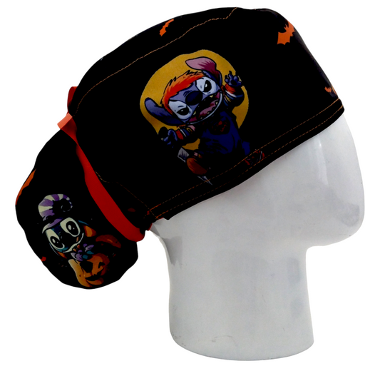 Gorro Quirúrgico Mujer y Portacarnet Stitch Halloween - gorro antifluido para mujer Doctools - foto 2