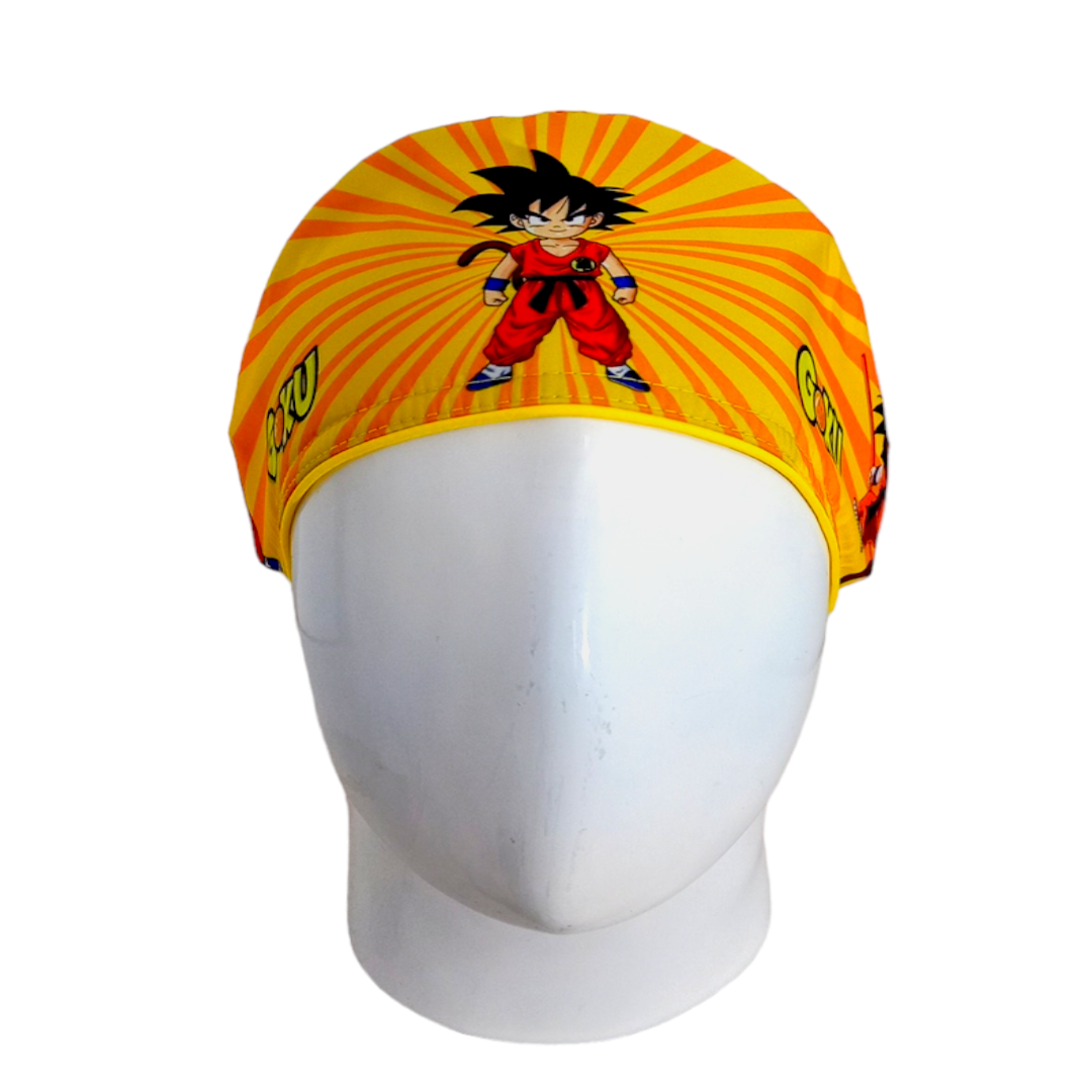 Gorro Quirúrgico Mujer y Portacarnet Goku Amarillo - gorro antifluido para mujer Doctools - foto 3