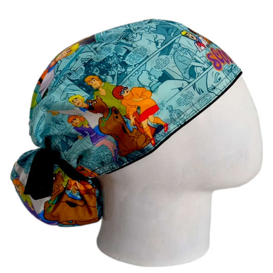 Gorro Quirúrgico Mujer y Portacarnet Scooby Doo Azul - gorro antifluido para mujer Doctools - foto 2