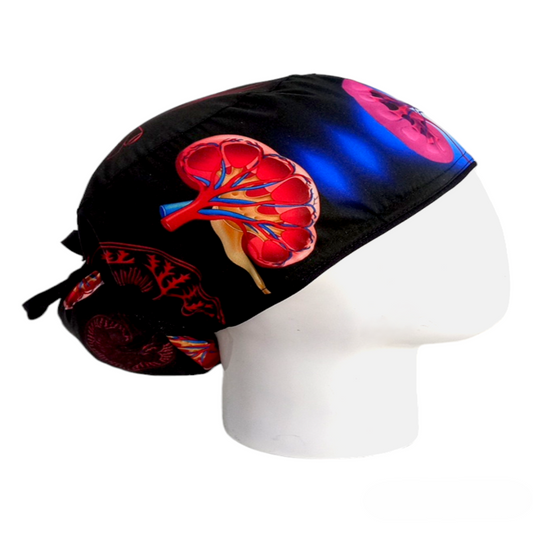 Gorro Quirúrgico Mujer y Portacarnet Riñones Negro - gorro antifluido para mujer Doctools - foto 2