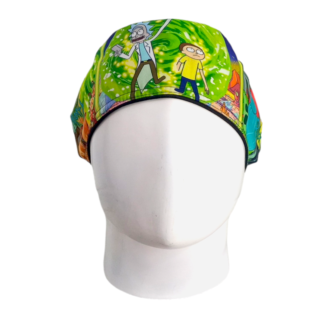 Gorro Quirúrgico Mujer y Portacarnet Rick y Morty Verde - gorro antifluido para mujer Doctools - foto 3