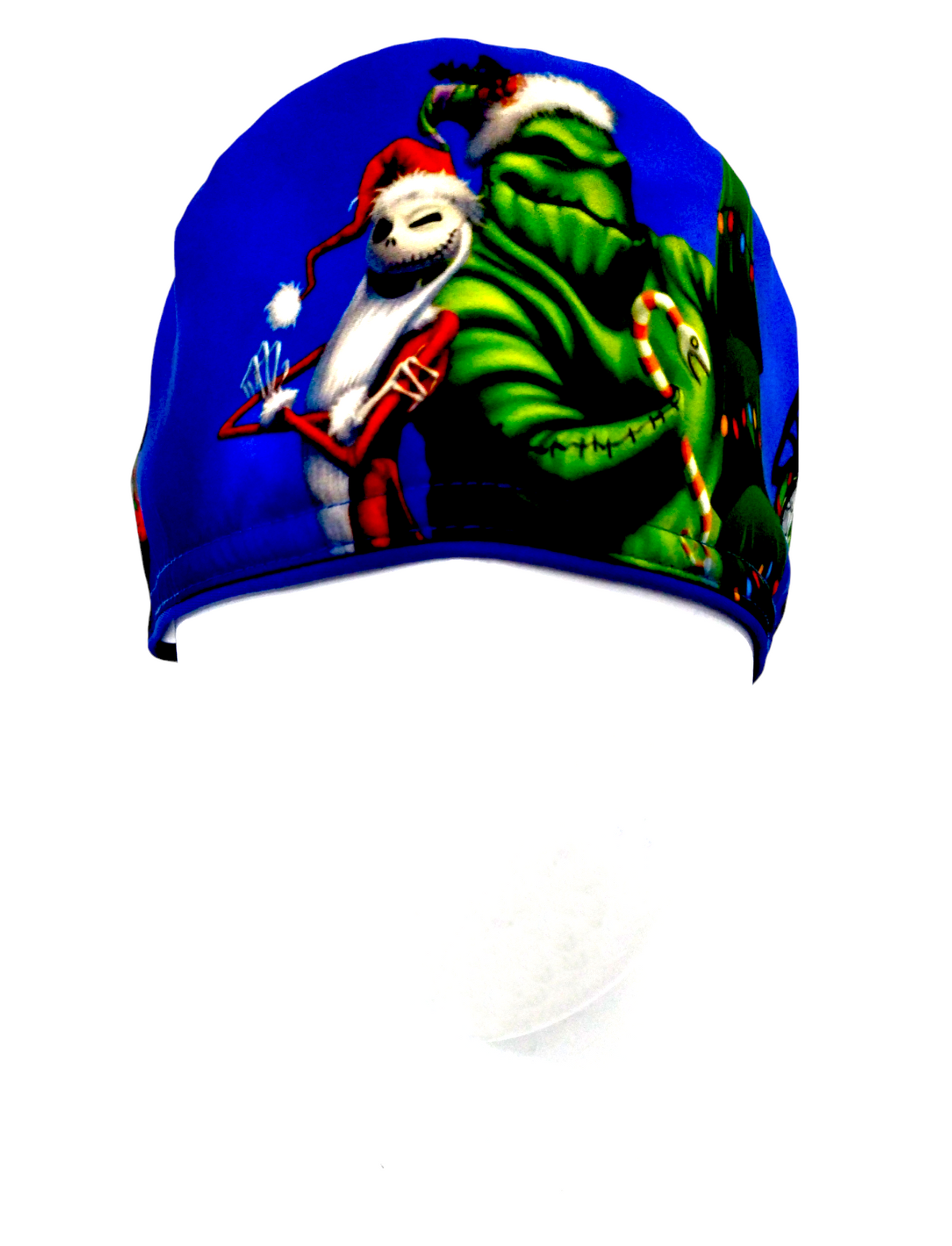 Gorro Quirúrgico Mujer y Portacarnet Jack Navidad Azul - gorro antifluido para mujer Doctools - foto 3