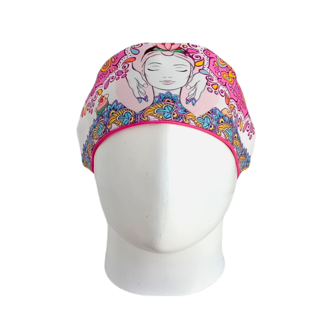Gorro Quirúrgico Mujer y Portacarnet Belleza Mandalas - gorro antifluido para mujer Doctools - foto 3
