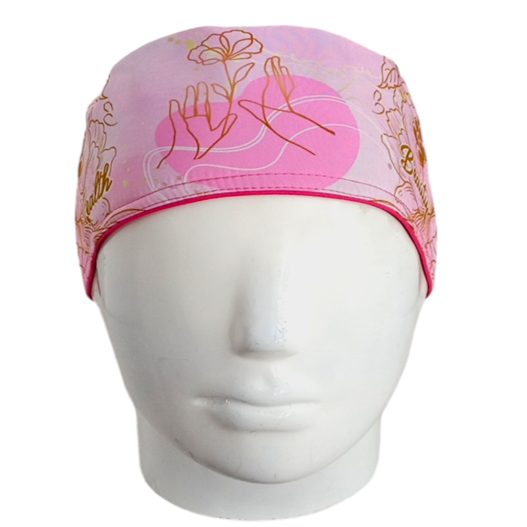 Gorro Quirúrgico Mujer y Portacarnet Belleza Rosa - gorro antifluido para mujer Doctools - foto 3