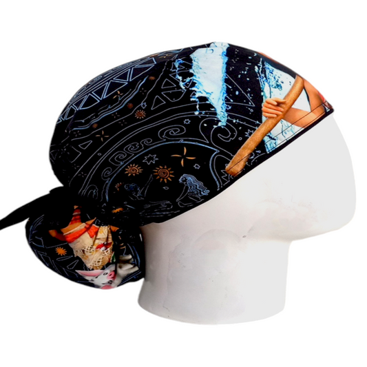 Gorro Quirúrgico Mujer y Portacarnet Moana Negro - gorro antifluido para mujer Doctools - foto 2
