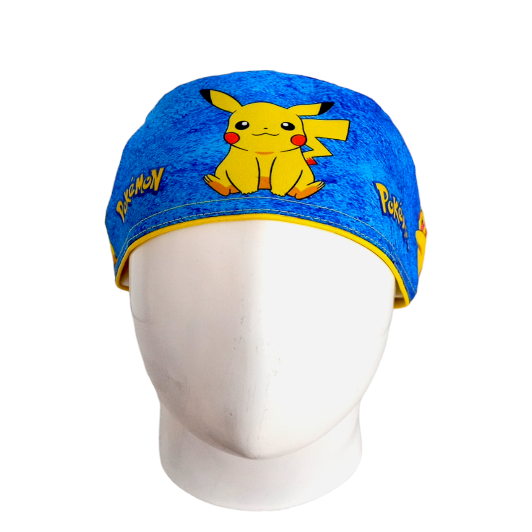 Gorro Quirúrgico Mujer y Portacarnet Pikachu - gorro antifluido para mujer Doctools - foto 3