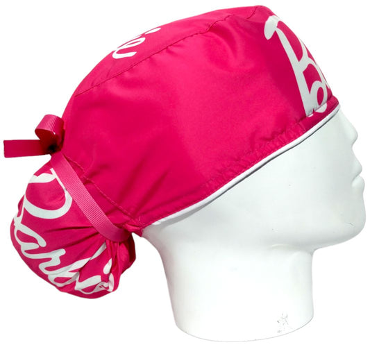 Gorro Quirúrgico Mujer y Portacarnet Barbie Fucsia - gorro antifluido para mujer Doctools - foto 2