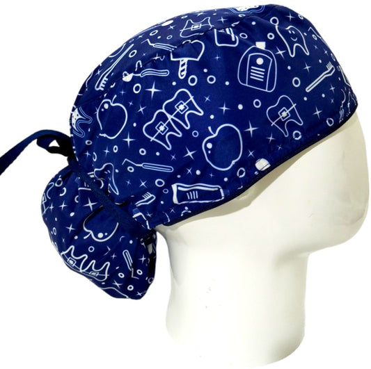 Gorro Quirúrgico Mujer y Portacarnet Dent Azul Odontología - gorro antifluido para mujer Doctools - foto 2