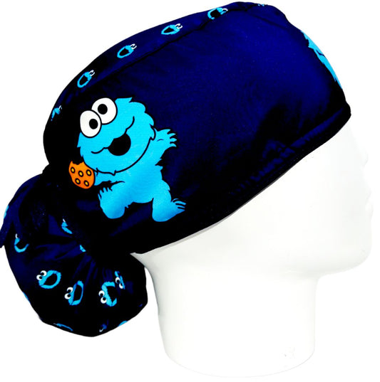 Gorro Quirúrgico Mujer y Portacarnet Come Galletas Azul - gorro antifluido para mujer Doctools - foto 2