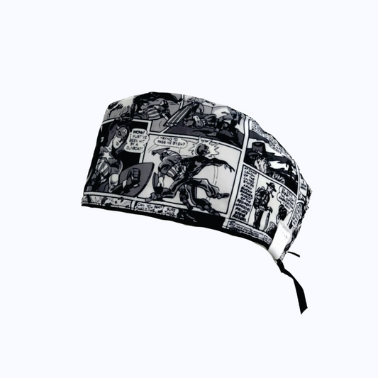 Gorro Quirúrgico Hombre y Portacarnet Capitán América Escudo