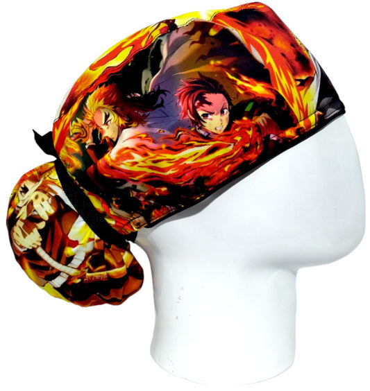Gorro Quirúrgico Mujer y Portacarnet Demon Slayer - gorro antifluido para mujer Doctools - foto 2