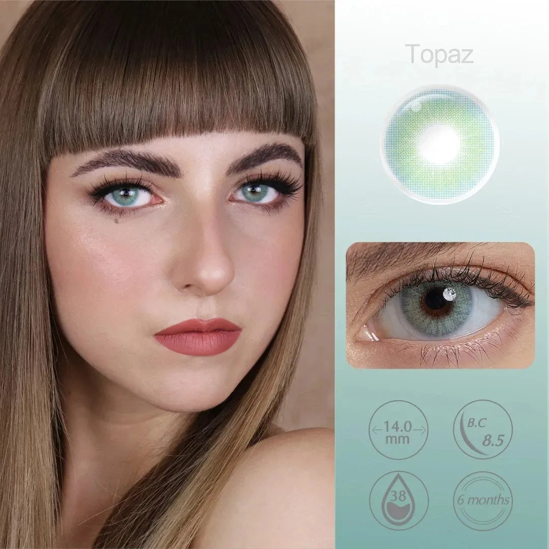 Topaz Tone Borderless Contact Lenses