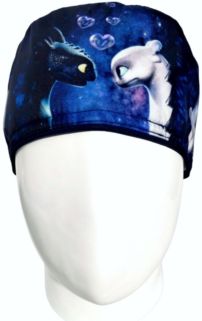 Gorro Quirúrgico Mujer y Portacarnet Furia Intensamente Azul - gorro antifluido para mujer Doctools - foto 3