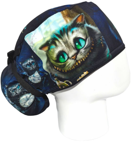 Gorro Quirúrgico Mujer y Portacarnet Gato de Alicia - gorro antifluido para mujer Doctools - foto 2