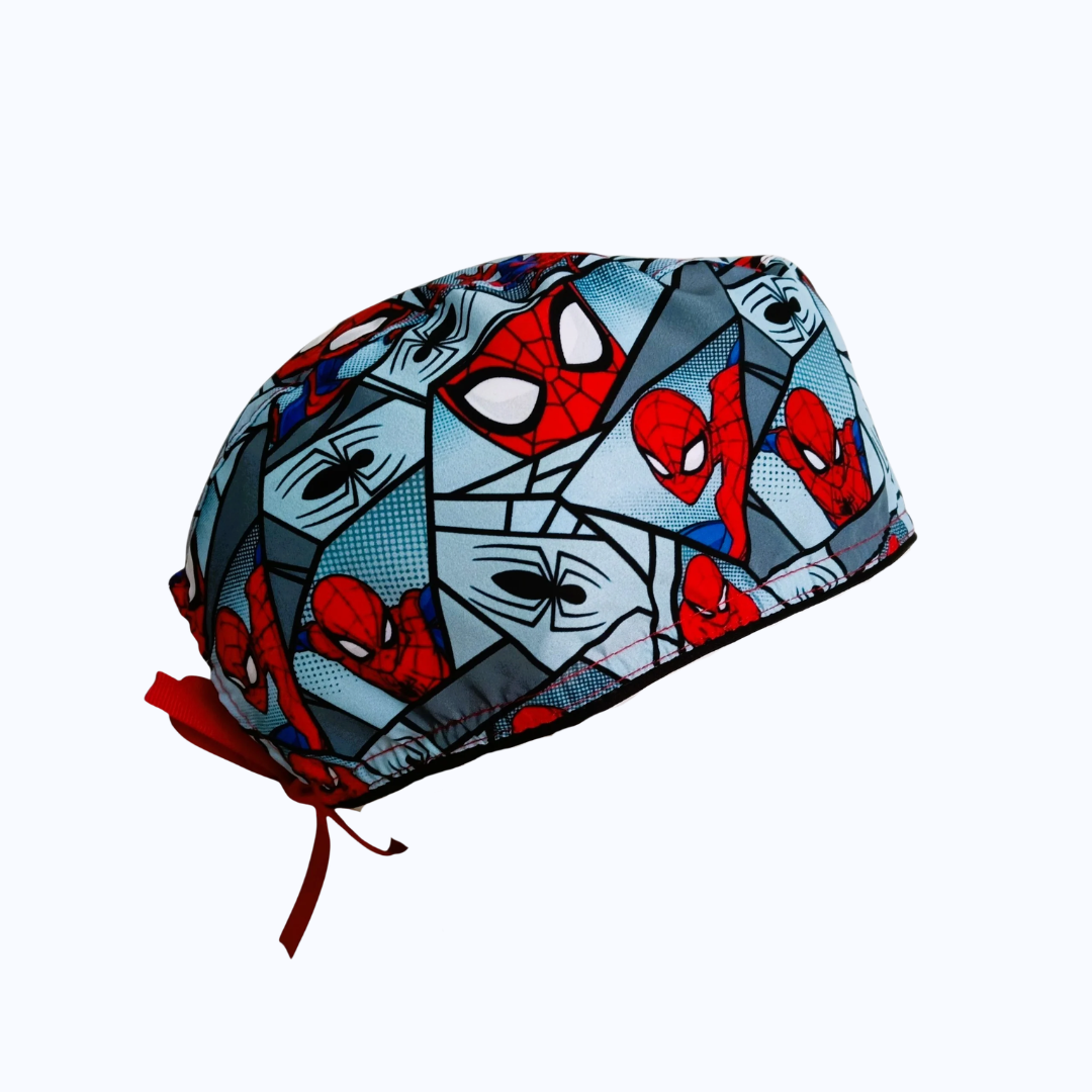 Gorro Quirúrgico Hombre y Portacarnet Spider-Man Cómic Viñetas Marvel