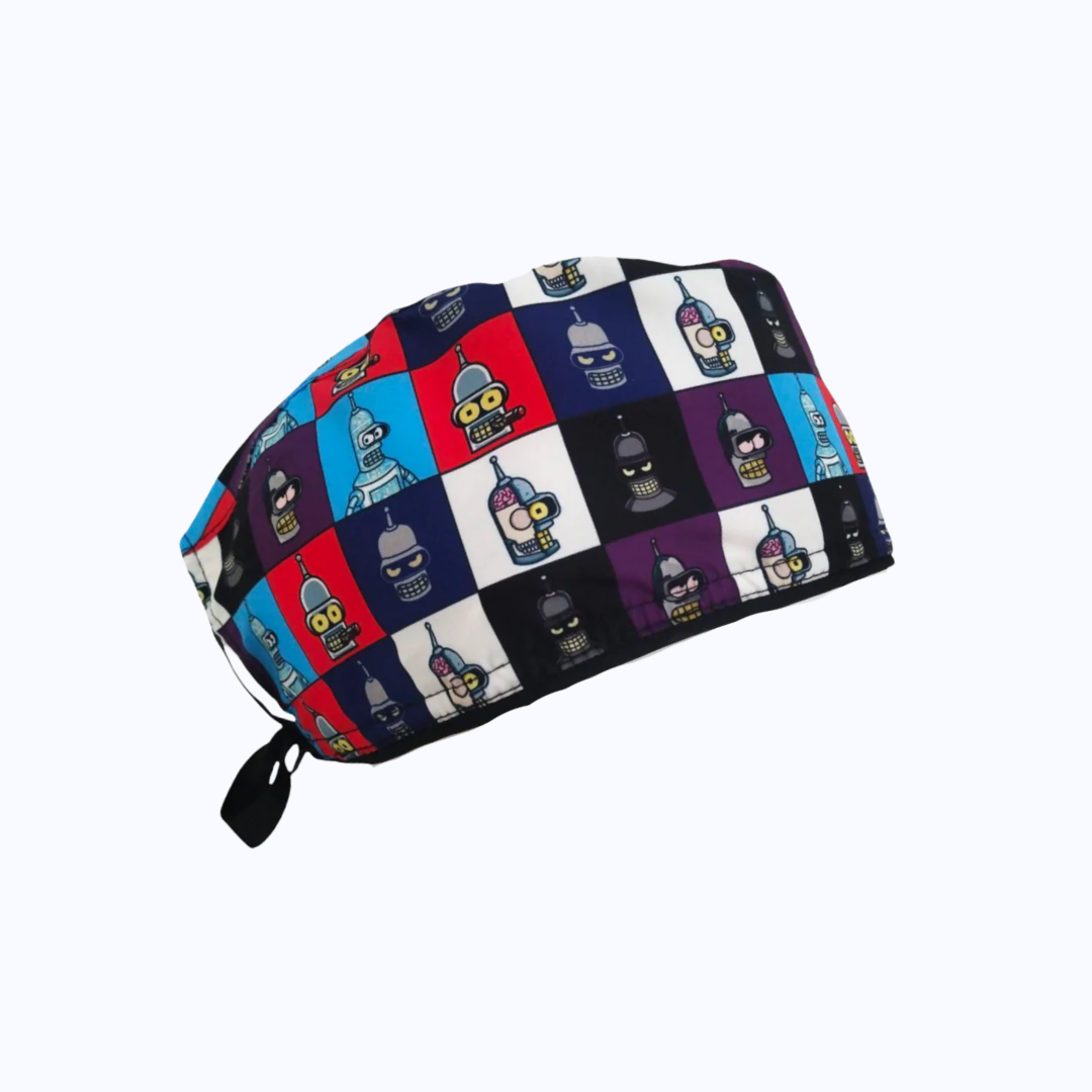 Gorro Quirúrgico Hombre y Portacarnet Futurama Bender