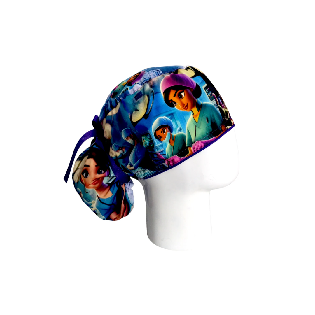 Surgical Scrub Cap for Women, "Intensely" Design