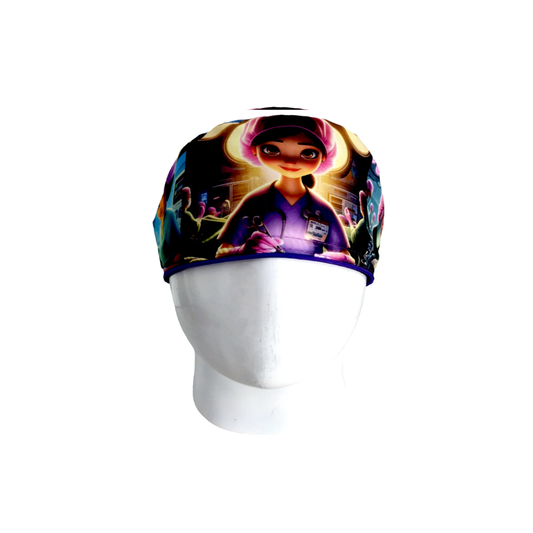 Surgical Scrub Cap for Women, "Intensely" Design