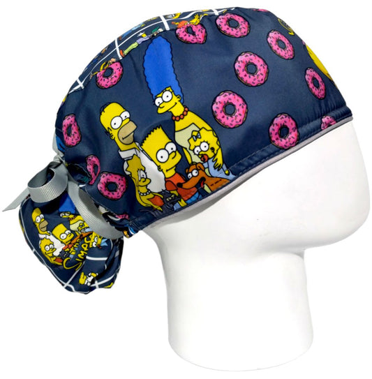 Gorro Quirúrgico Mujer y Portacarnet Homero Gris - gorro antifluido para mujer Doctools - foto 2